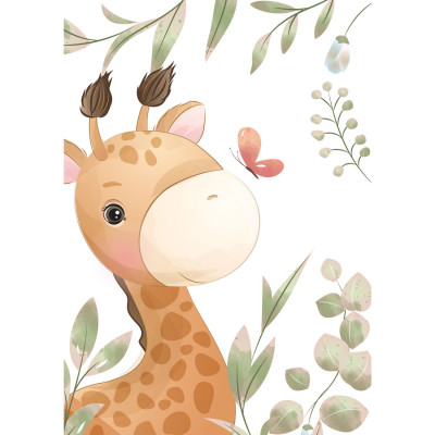 Quadro Decorativo Infantil Girafa Bebê