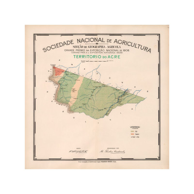 Quadro Decorativo Mapa Antigo Estado Do Acre