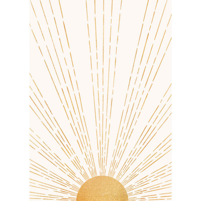 Quadro Decorativo Sol Dourado